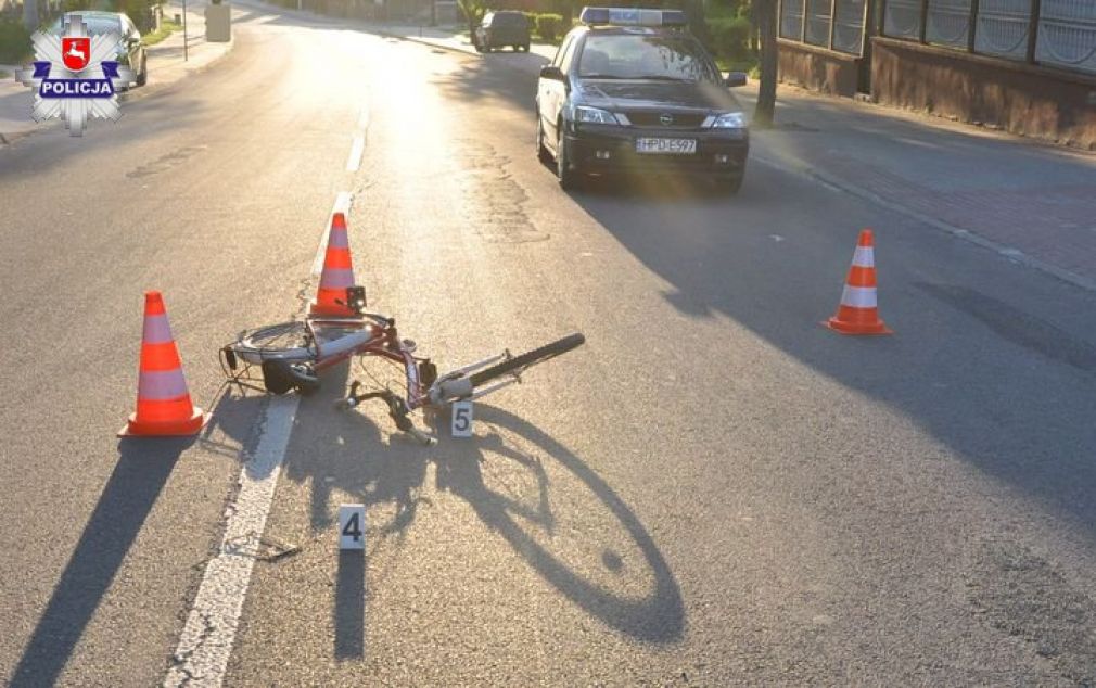 11-latka z Biłgoraja wyjechała na jezdnię wprost pod koła samochodu marki Toyota, foto: Policja