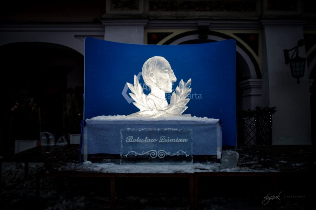 Regionaliści o Leśmianie (lodowa rzeźba Bolesława Leśmiana), fot. Szymon Łyciuk (archiwum)