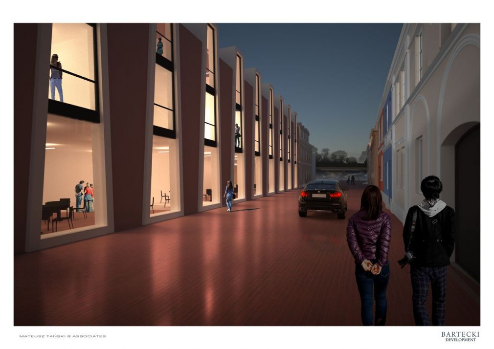 Projekt budynku, który miał powstać na tzw. zielonym rynku, na zamojskiej starówce nie uzyskał pozytywnej opinii konserwatora zabytków, foto: materiał nadesłany, archiwum