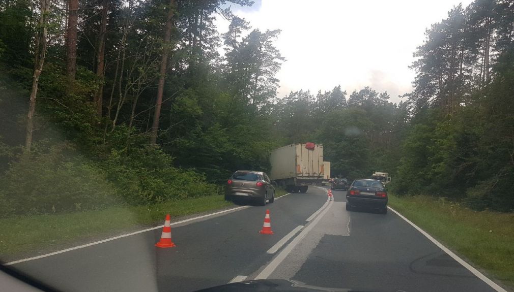 Ruch w miejscu, gdzie doszło do zdarzenia odbywa się wahadłowo, foto: Czytelnik (materiał nadesłany)