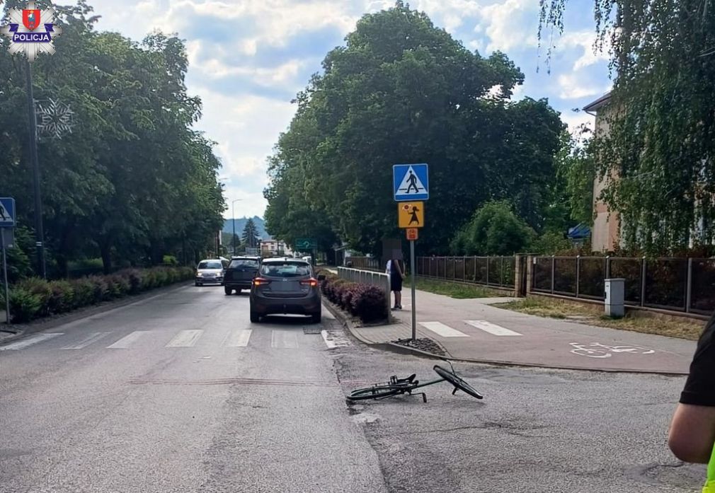 Potrącenie 80-letniej rowerzystki w Zwierzyńcu