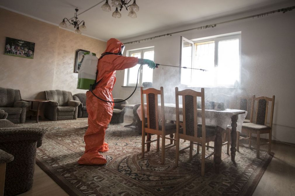 Dezynfekcja w zamojskim DPS, foto: WOT, materiał nadesłany, archiwum