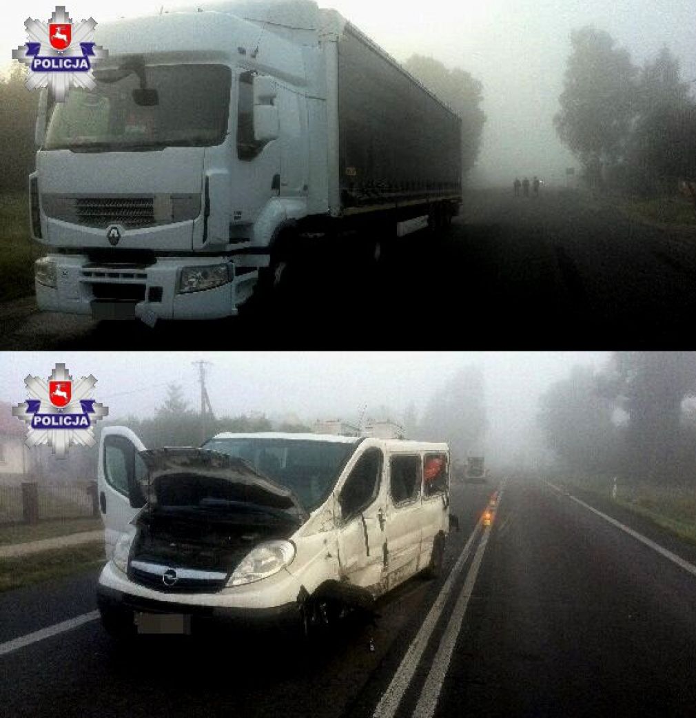 W wypadku ucierpiało dwoje pasażerów busa, foto: Policja