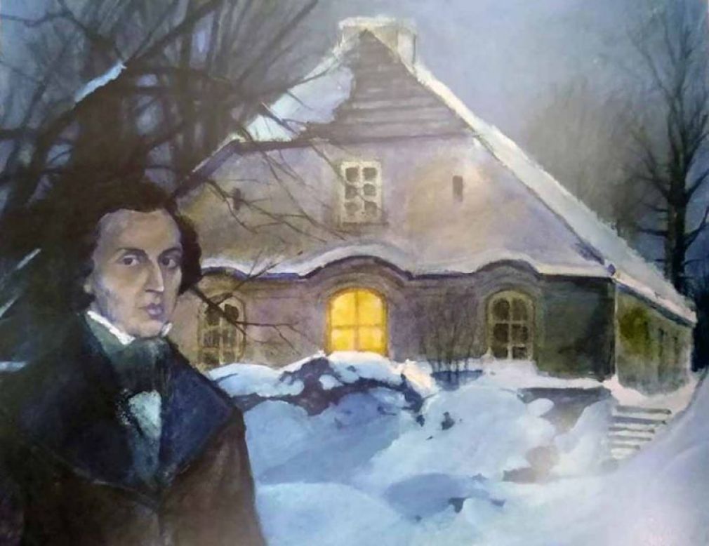 grafika: Bogusław Orliński "Fryderyk Chopin"