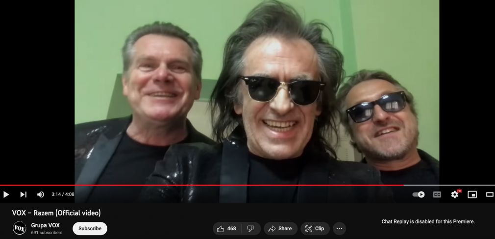 Pożegnalny singiel zespołu Vox, źródło: www.youtube.com