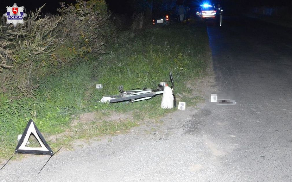 Wypadek z udziałem rowerzysty